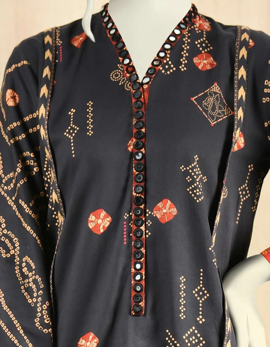 BLACK CAMBRIC KURTI | JJLK-W-JPWK-US-22-822 FB/VIBES - Image 3