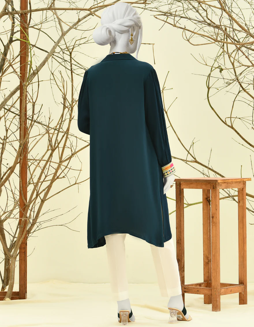 TEAL DOBBY KURTI | JJLK-W-JPWK-US-22-837 FB/MF-575 - Image 2
