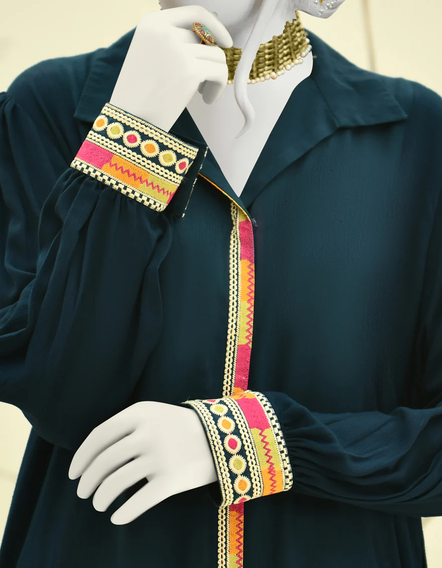 TEAL DOBBY KURTI | JJLK-W-JPWK-US-22-837 FB/MF-575 - Image 3