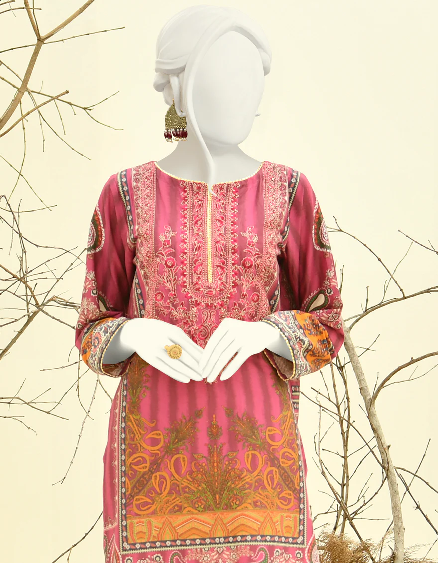 FUCHSIA CAMBRIC KURTI | JJLK-W-JPWK-US-22-848 FB/DASTOOR - Image 4