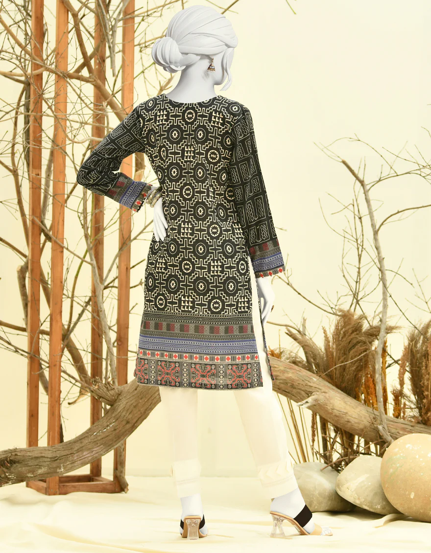 BLUE KHADDAR KURTI | JJLK-W-JPWK-US-22-856 FB/FORD (22-5171) - Image 2