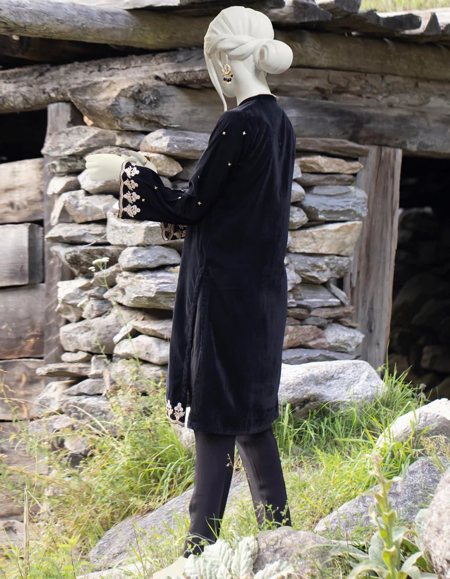 BLACK VELVET KURTI | JJLK-W-JPWK-US-22-870 FB/FF-328 - Image 2