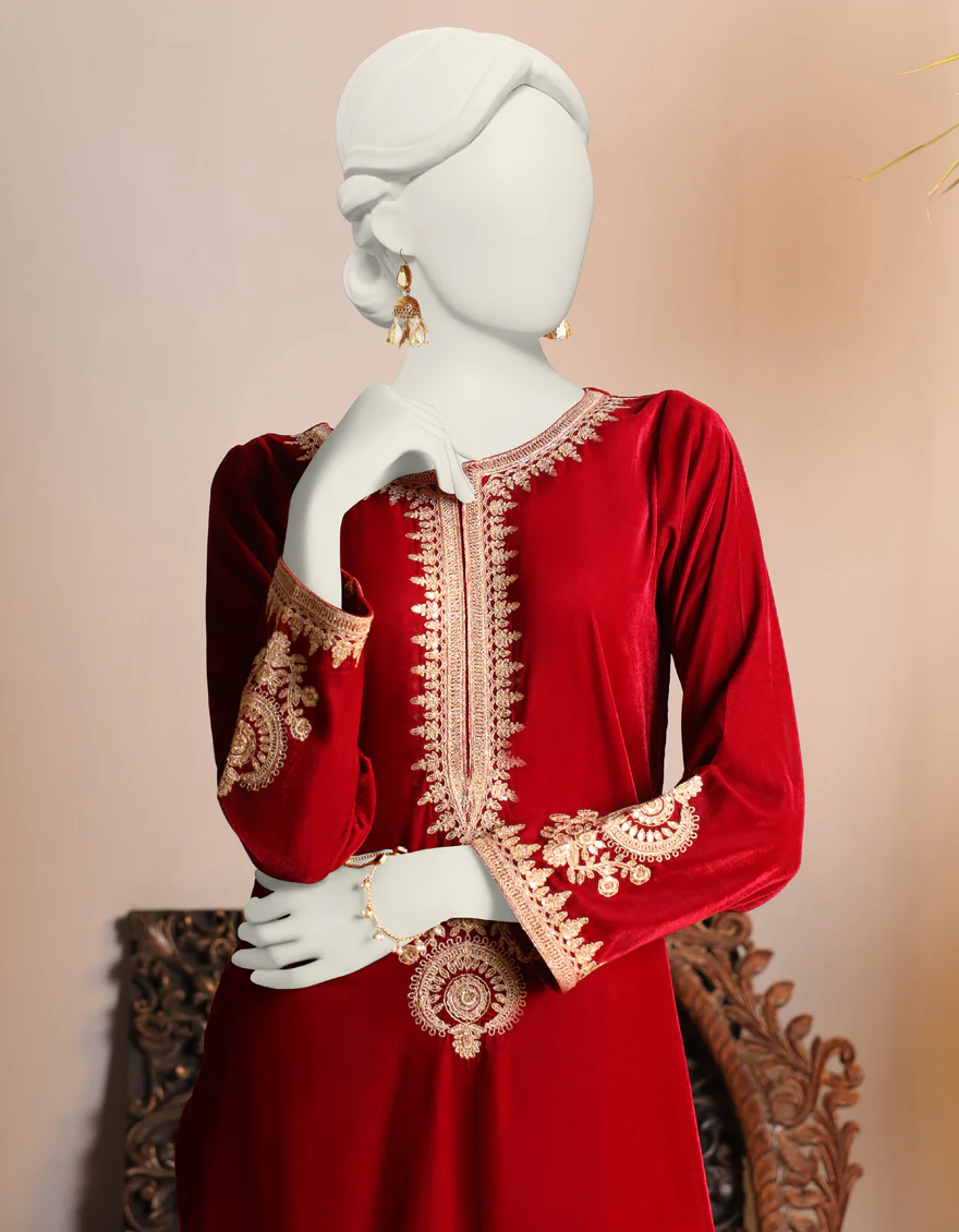 MAROON MARINA KURTI | JJLK-W-JPWK-US-23-1001 FB/JQ-931 - Image 2