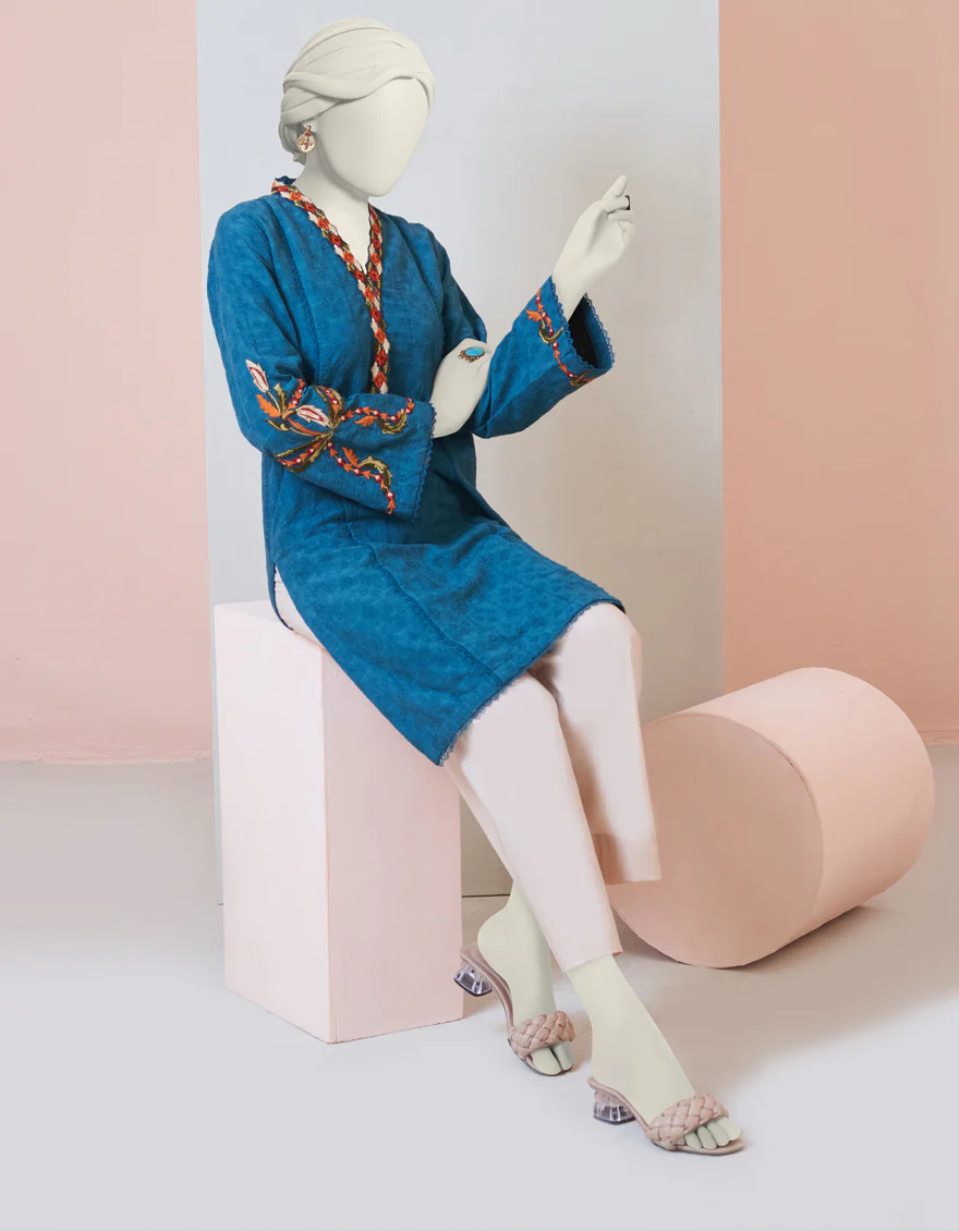 TEAL DOBBY KURTI | JJLK-W-JPWK-US-23-974 FB/JN-432 - Image 4