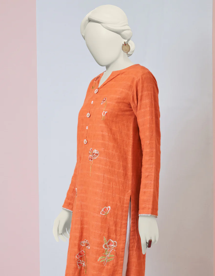 ORANGE DOBBY KURTI | JJLK-W-JPWK-US-23-975 FB/JT-960 - Image 3