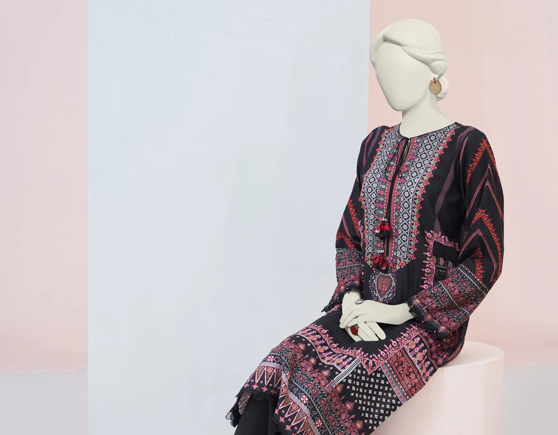 BLACK KHADDAR KURTI | JJLK-W-JPWK-US-23-977 FB/JT-950(ZARQA) - Image 4