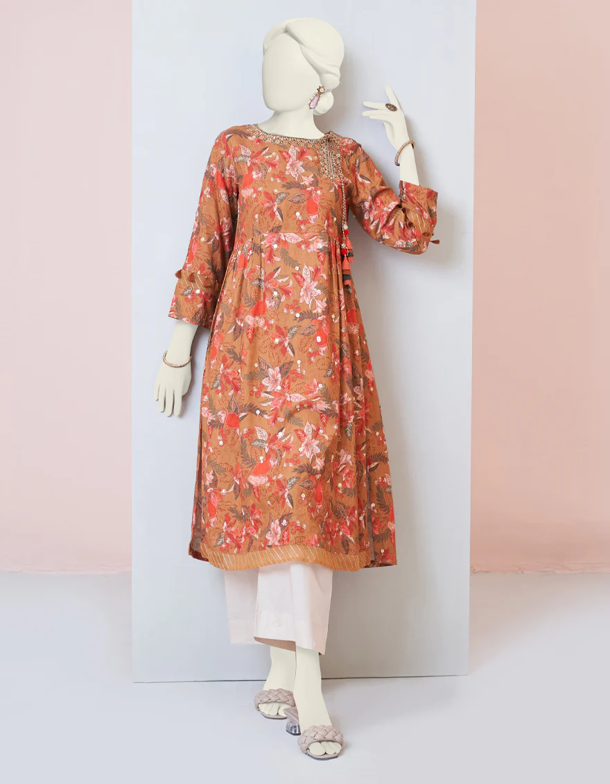 ORANGE KURTI | JJLK-W-JPWK-US-23-982 FB/EMPRESS 23-4127 - Image 3