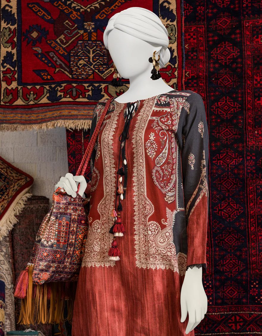BLACK KHADDAR KURTI | JJLK-W-JPWK-US-23-993 FB/KHALISH - Image 3
