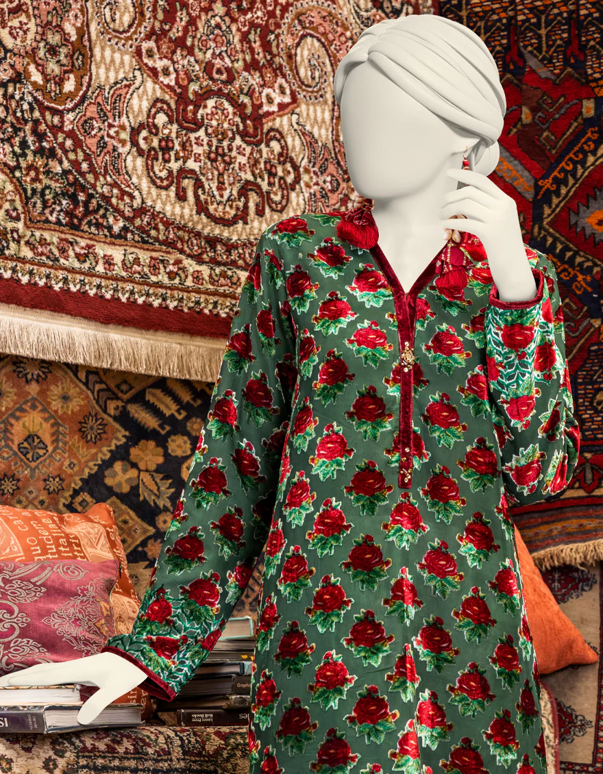 GREEN PALACHI KURTI | JJLK-W-JPWK-US-23-996 FB/BUROUT PALACHI - Image 3