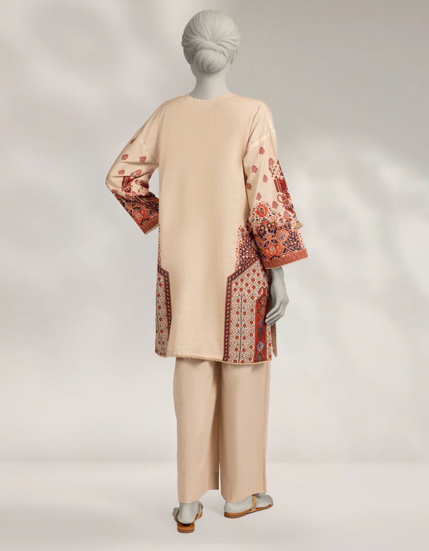 BROWN KHADDAR SLUB KURTI | JJLK-W-JSS-25-568 FB/MOROCCAN RUG-03 - Image 2