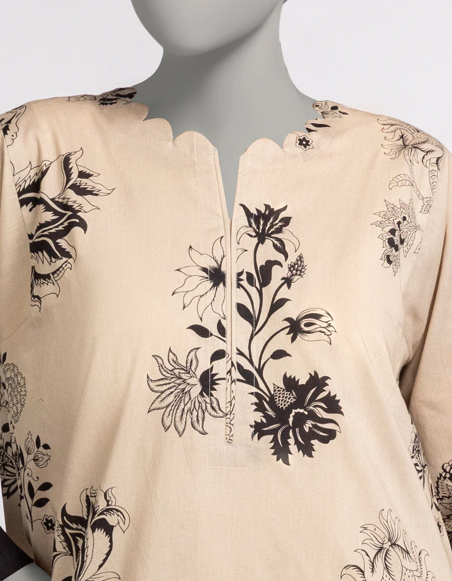 BEIGE CAMBRIC KURTI | JJLK-W-JSS-25-582 FB/ESSENTIALS-85 - Image 2