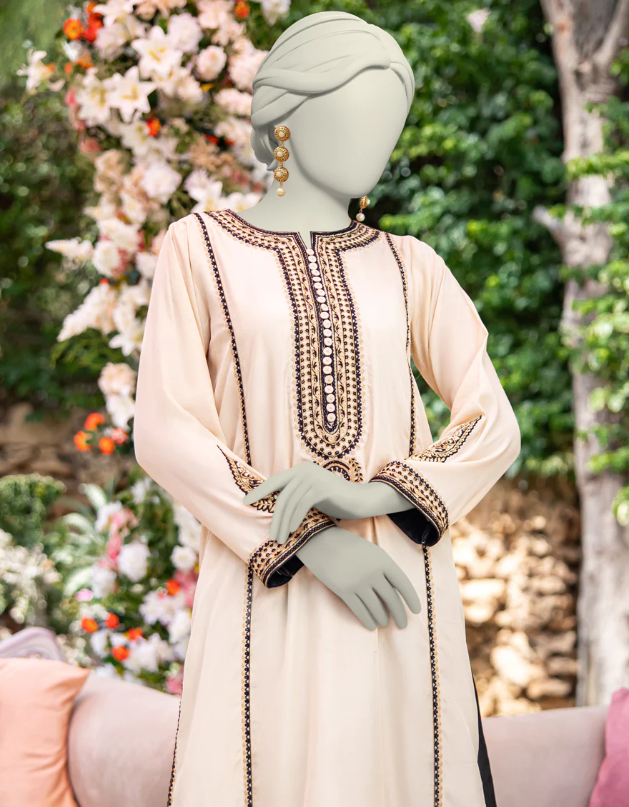 WHITE KHADDI KURTI | JJLK-W-JWS-24-3020 FB/ELFESYA-5 - Image 3