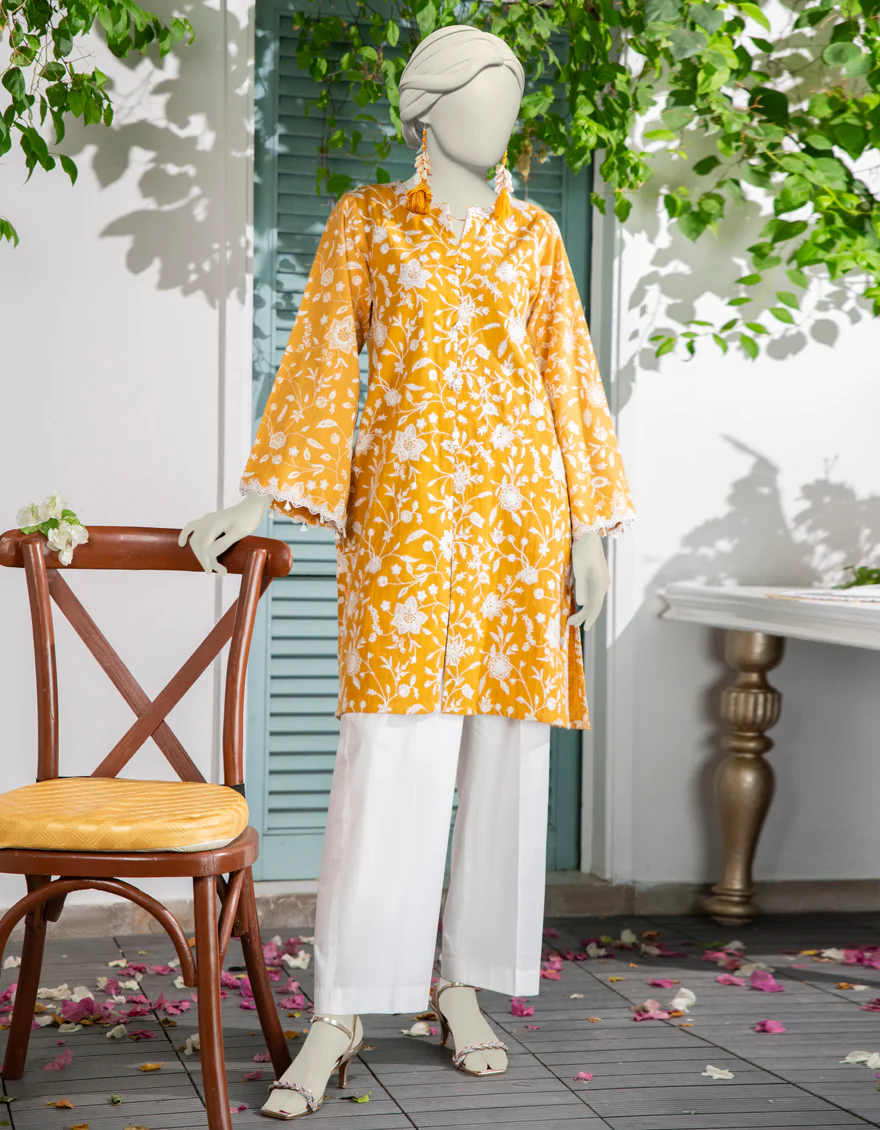YELLOW TEXTURED KURTI | JJLK-W-JWS-24-3032 FB/ETHNIC-1