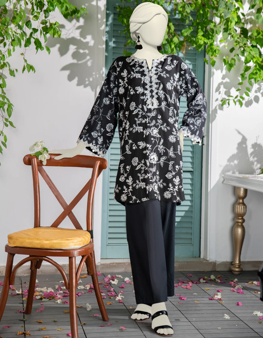 BLACK TEXTURED KURTI | JJLK-W-JWS-24-3035 FB/ETHNIC-4