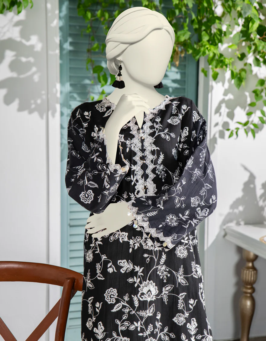 BLACK TEXTURED KURTI | JJLK-W-JWS-24-3035 FB/ETHNIC-4 - Image 2