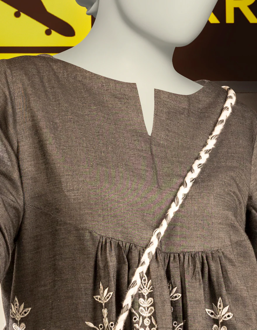 GREY DENIM KURTI | JJLK-W-JWS-24-3038 FB/TRUE BLUE-03 - Image 3