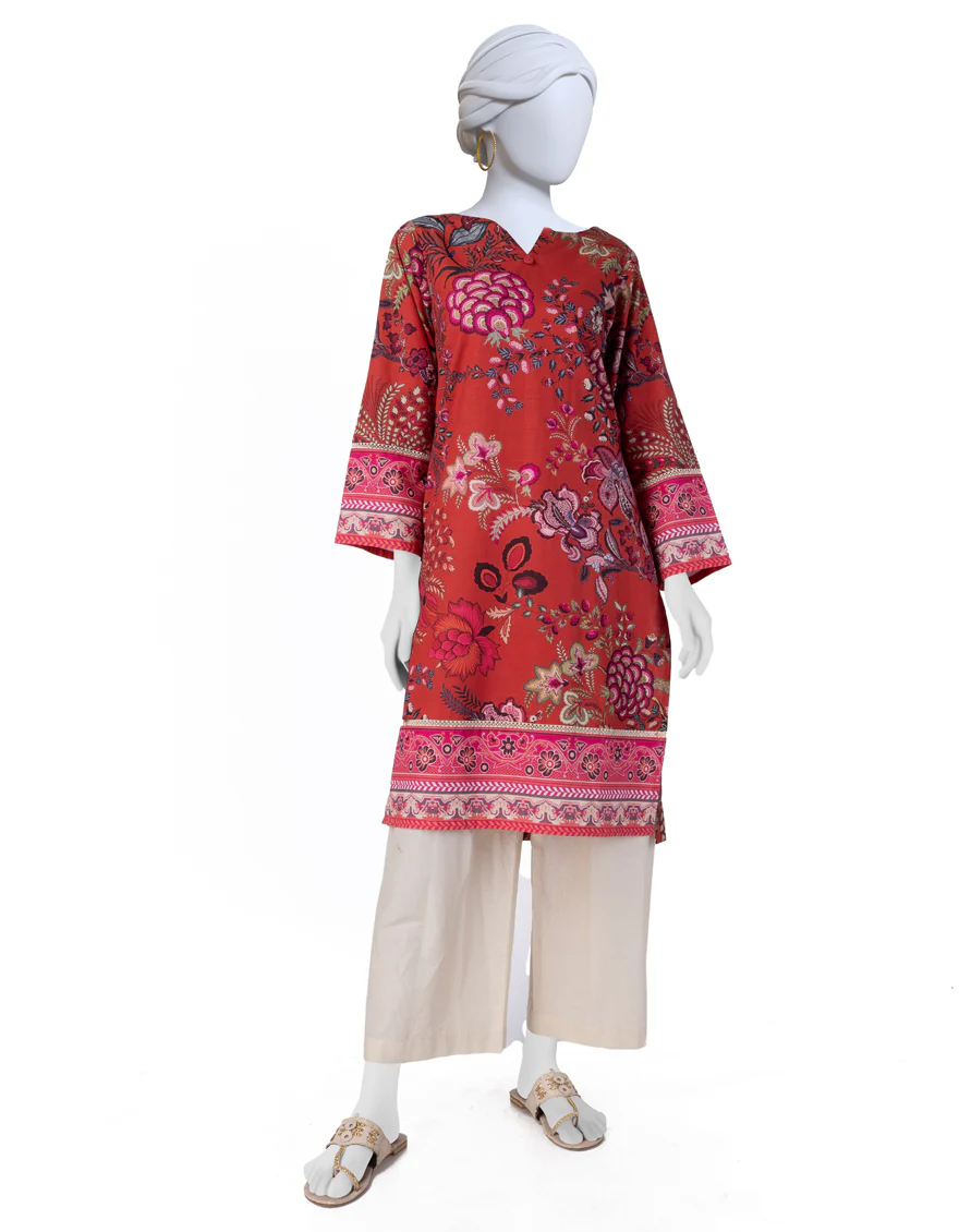 ORANGE KHADDAR KURTI | JJLK-W-JWS-24-3040 FB/MUGHAL MEJESTY-1