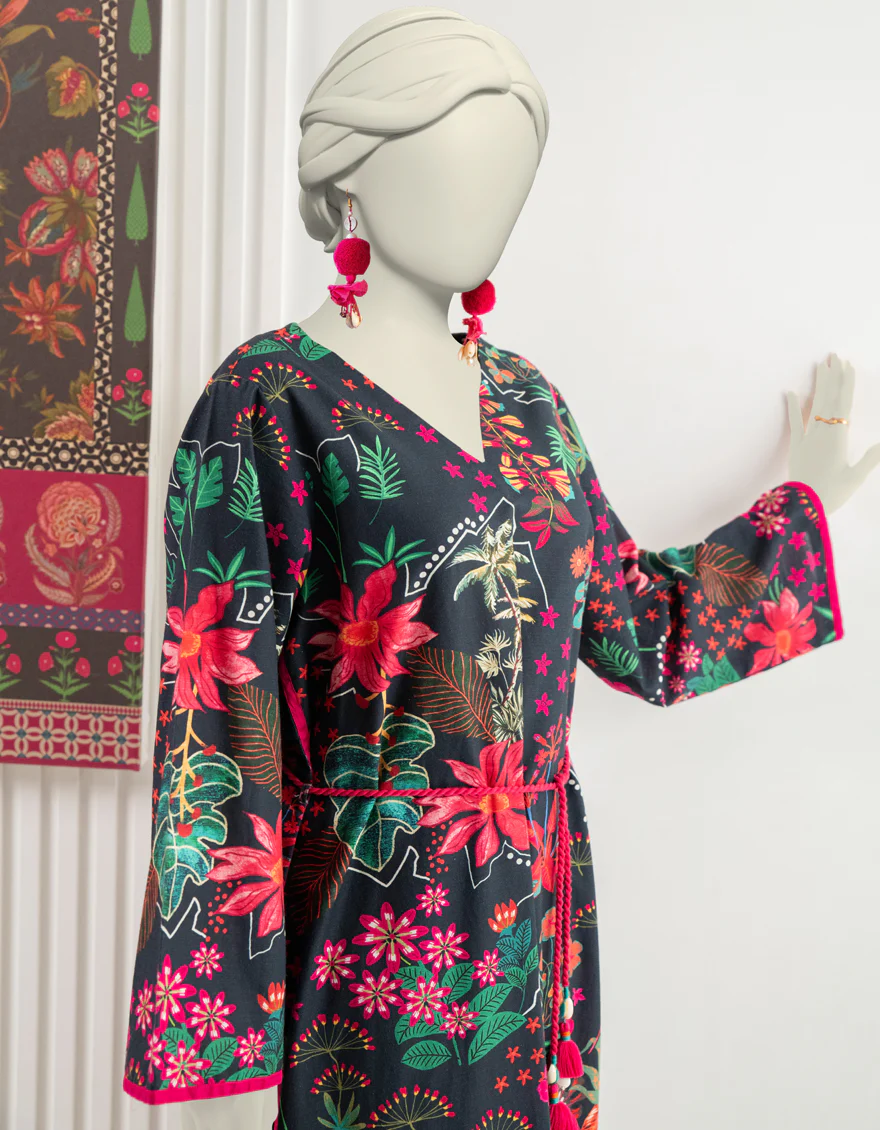 BLACK KHADDAR KURTI | JJLK-W-JWS-24-3042 FB/MUGHAL MEJESTY-3 - Image 2
