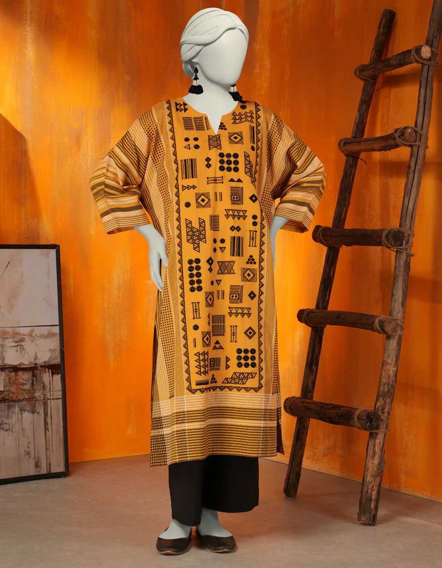 BROWN KHADDI KURTI | JJLK-W-JWS-24-3051 FB/GEOMATRIC SYMPHONY-04