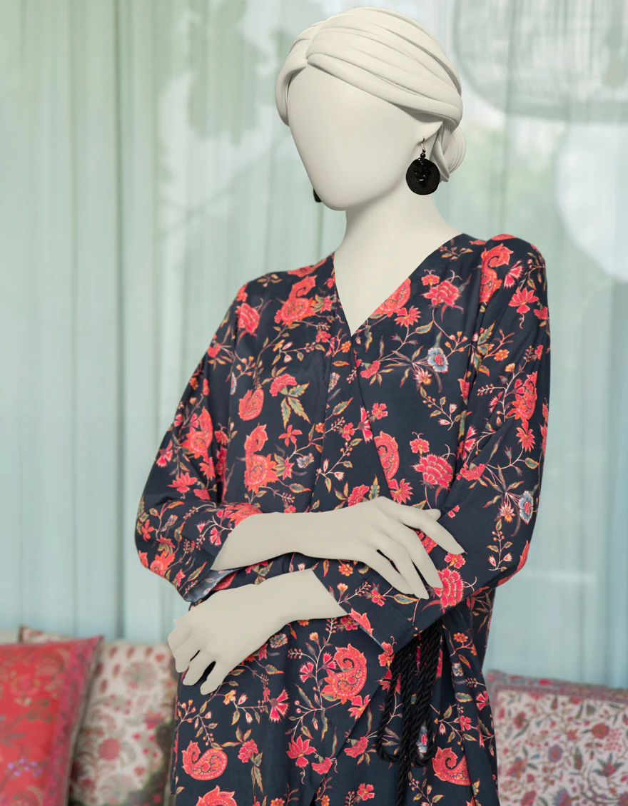 BLACK KHADDI KURTI | JJLK-W-JWS-24-3079 FB/BOLD PRINT-03 - Image 2