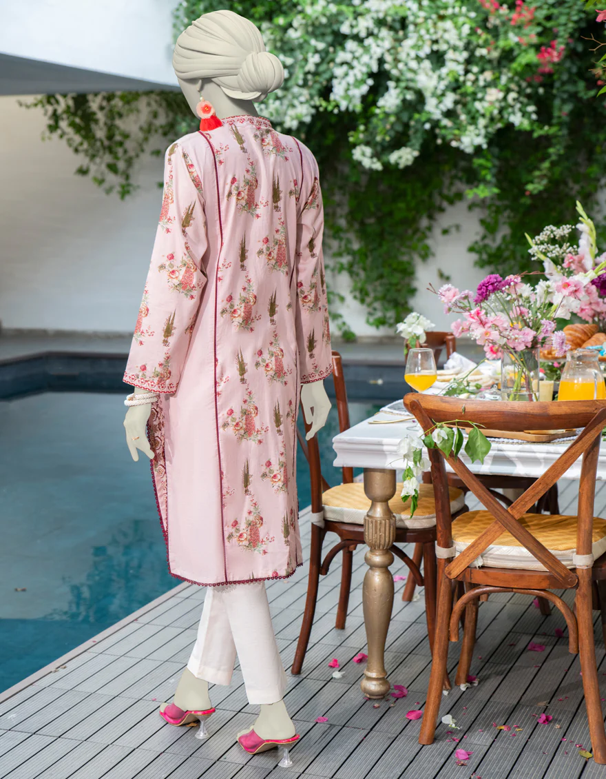 PINK CAMBRIC KURTI | JJLK-W-JWS-24-3082 FB/SPRING FLORAL-02 - Image 2