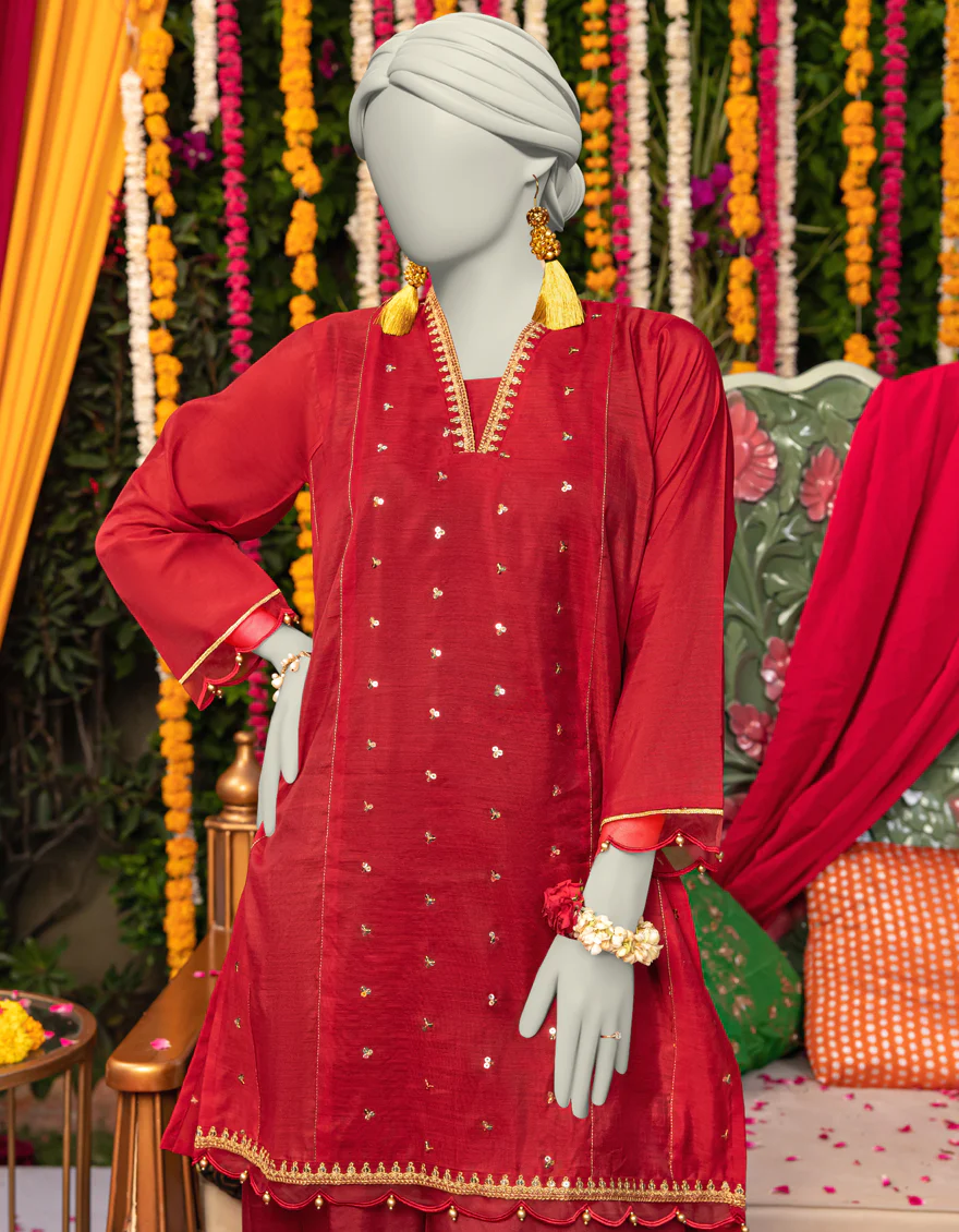 RED PAPER COTTON KURTI | JJLK-W-JWS-24-3087 FB/BLINK-03 - Image 2