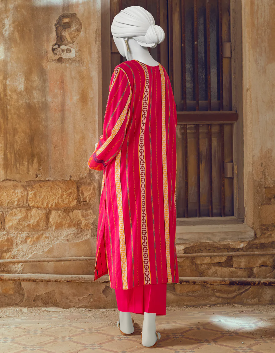 PINK JACQUARD KURTI | JJLK-W-JWS-US-22-3023 FB/V-WARP-002 - Image 2