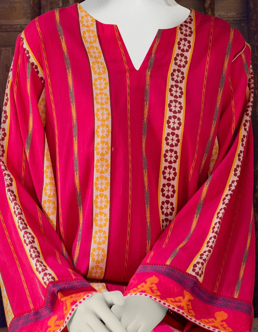PINK JACQUARD KURTI | JJLK-W-JWS-US-22-3023 FB/V-WARP-002 - Image 3