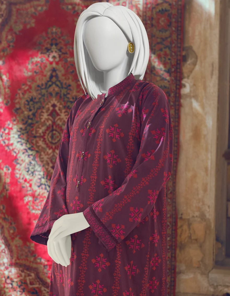 PURPLE & PINK JACQUARD KURTI | JJLK-W-JWS-US-22-3026 FB/V-WARP-005 - Image 4