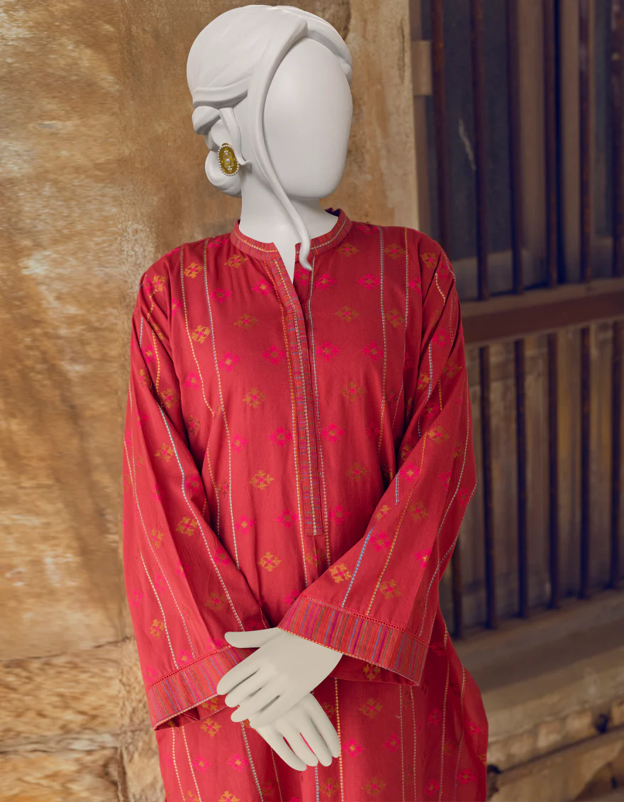 MAROON JACQUARD KURTI | JJLK-W-JWS-US-22-3028 FB/V-WARP-007 - Image 4