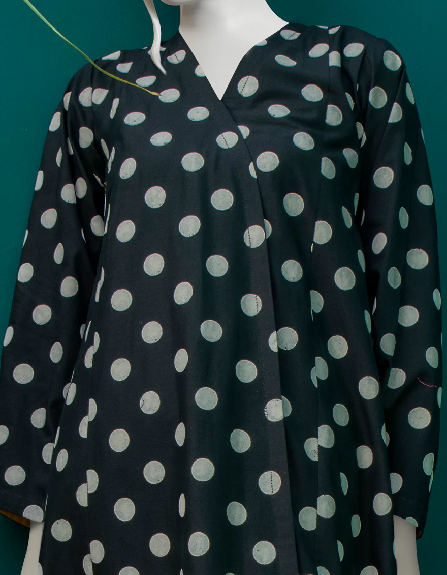 MUSTARD-BLACK KHADDAR KURTI | JJLK-W-JWS-US-22-3030 FB/OLIVENITE - Image 3