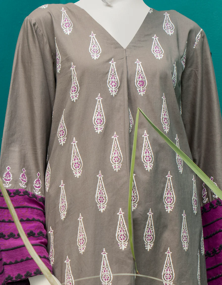 PURPLE-GREY KHADDAR KURTI | JJLK-W-JWS-US-22-3031 FB/LOLLIPOP - Image 3