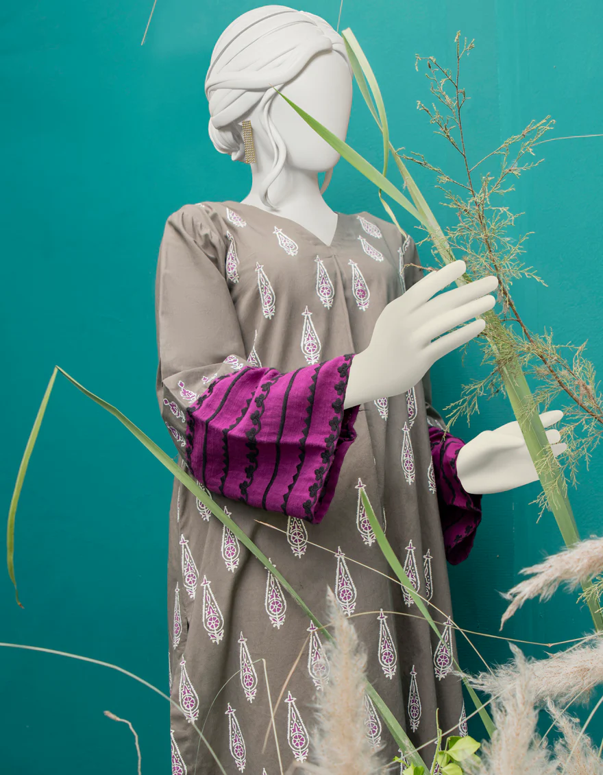 PURPLE-GREY KHADDAR KURTI | JJLK-W-JWS-US-22-3031 FB/LOLLIPOP - Image 4