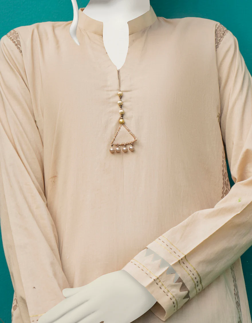 BEIGE LAWN KURTI | JJLK-W-JWS-US-22-3034 FB/COCO - Image 2