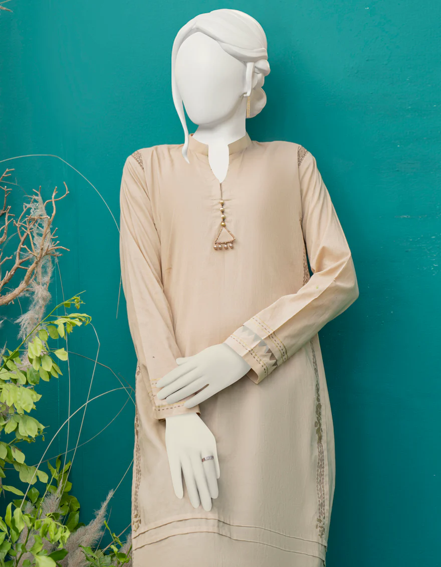 BEIGE LAWN KURTI | JJLK-W-JWS-US-22-3034 FB/COCO - Image 4