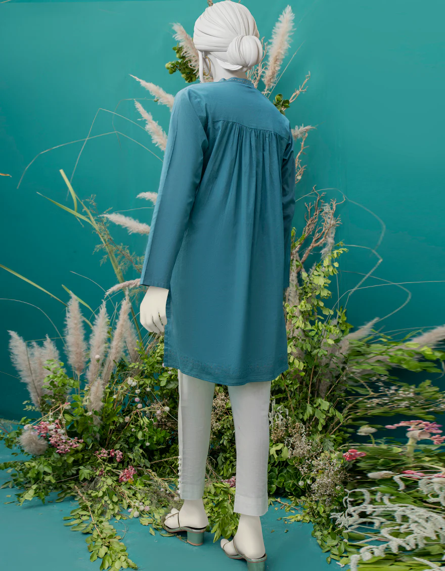 TEAL LAWN KURTI | JJLK-W-JWS-US-22-3035 FB/MOCHA - Image 2