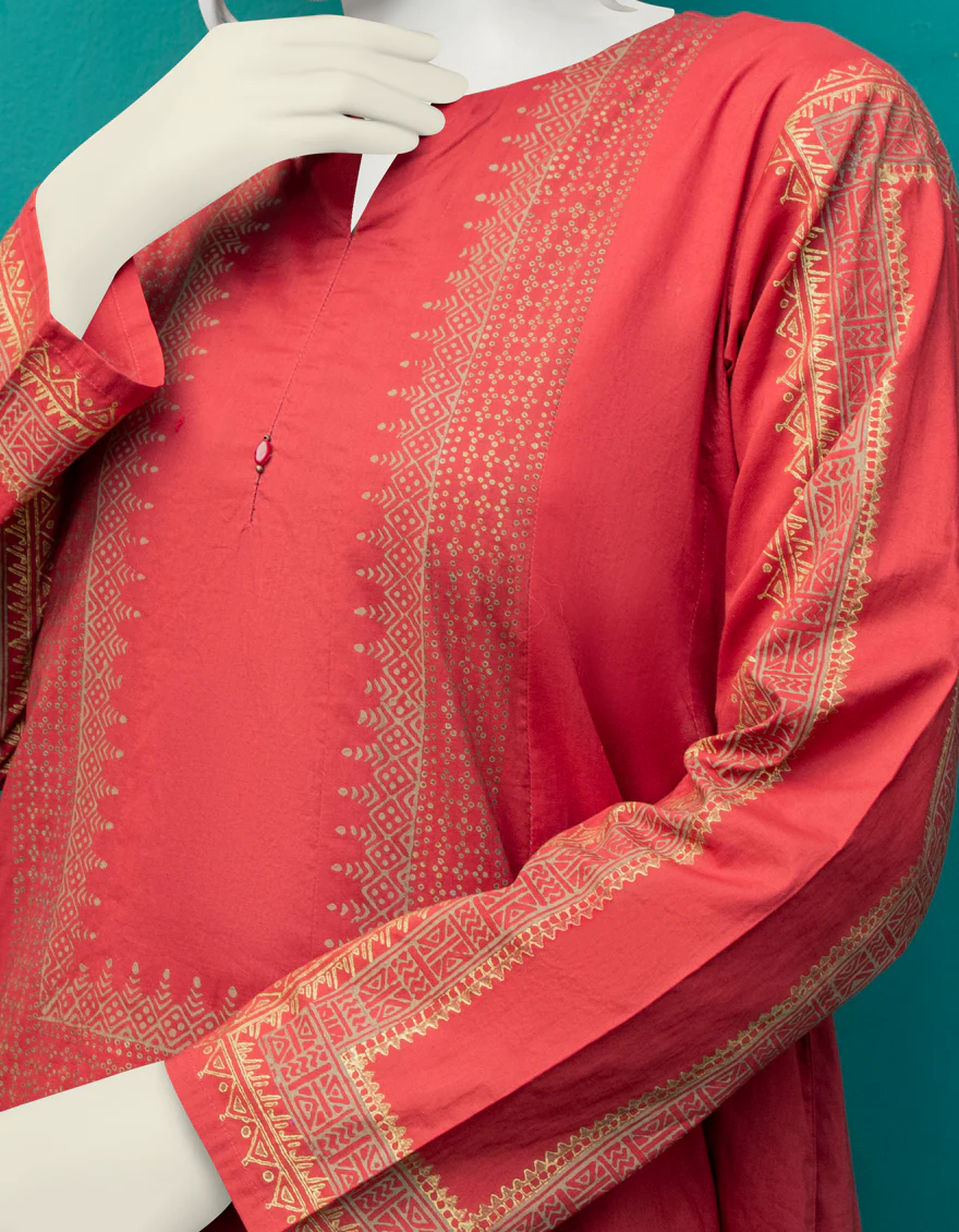 MAROON LAWN KURTI | JJLK-W-JWS-US-22-3036 FB/TOAST - Image 3