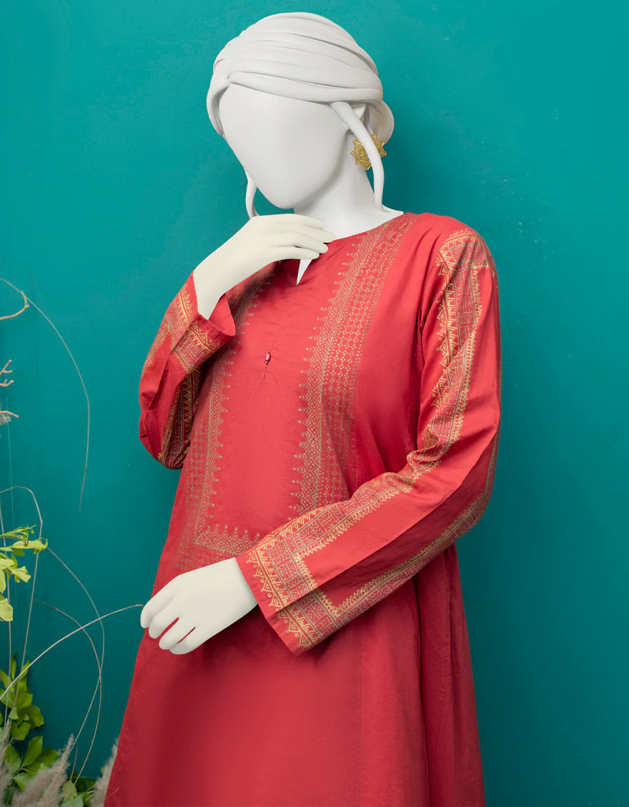 MAROON LAWN KURTI | JJLK-W-JWS-US-22-3036 FB/TOAST - Image 4