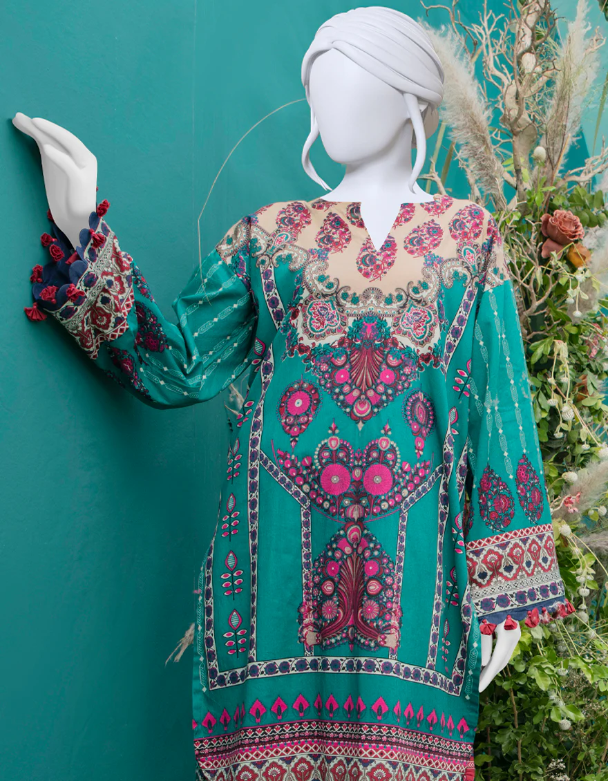 GREEN LAWN KURTI | JJLK-W-JWS-US-22-3039 FB/FOREST-100 - Image 4