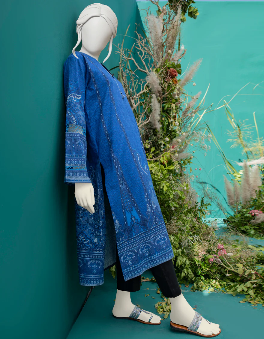 BLUE LAWN KURTI | JJLK-W-JWS-US-22-3040 FB/SLATE