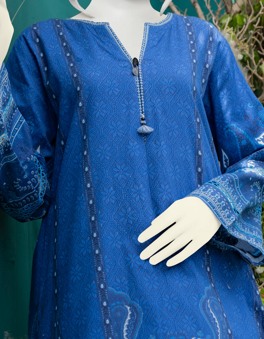 BLUE LAWN KURTI | JJLK-W-JWS-US-22-3040 FB/SLATE - Image 3