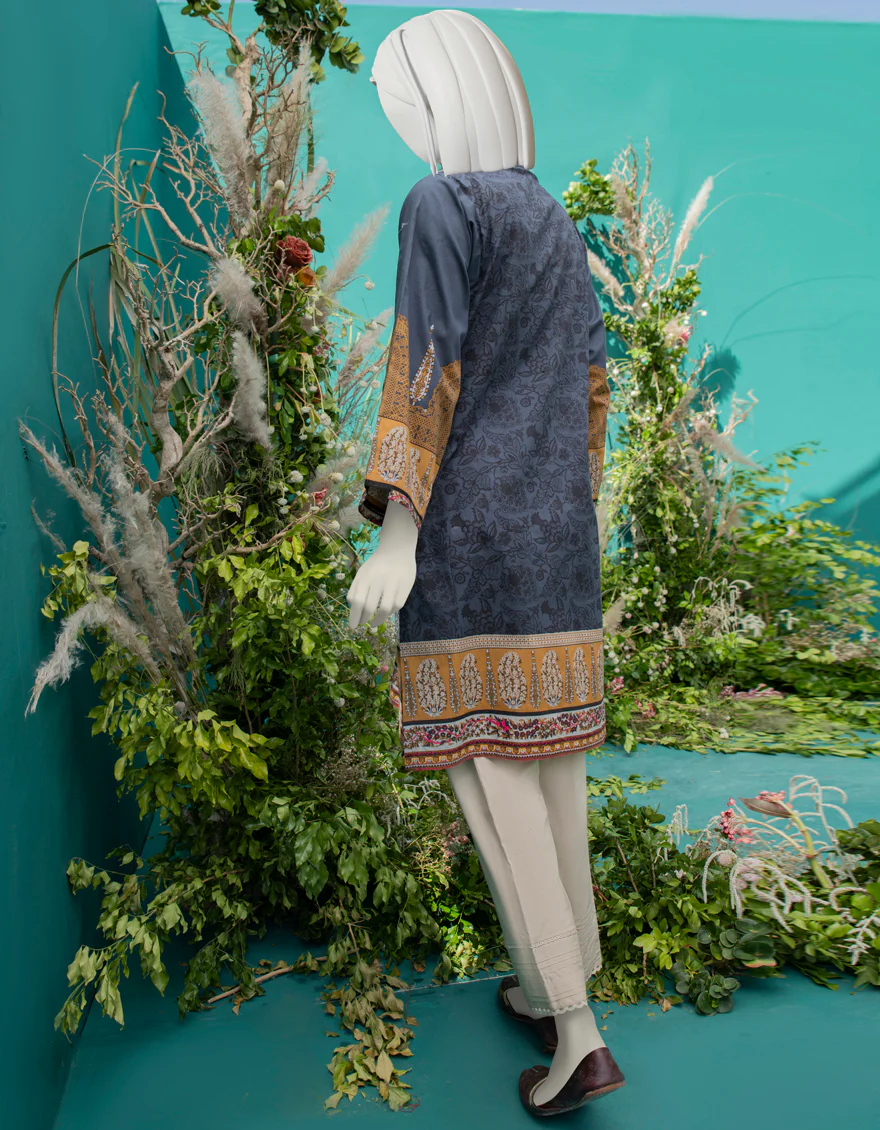 BLUE LAWN KURTI | JJLK-W-JWS-US-22-3042 FB/TAUPE-B - Image 2