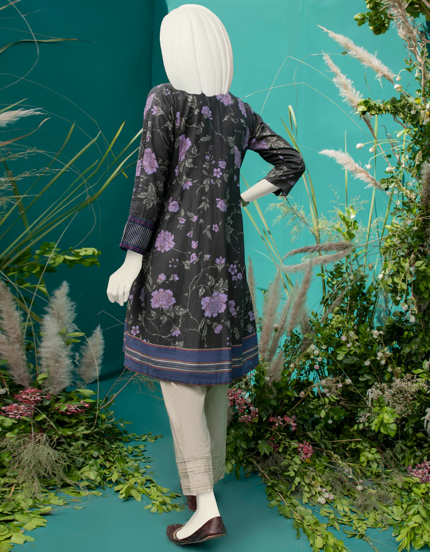 GREY LAWN KURTI | JJLK-W-JWS-US-22-3045 FB/MARIGOLD - Image 2