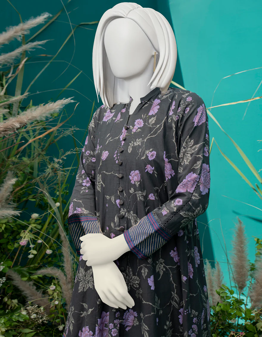 GREY LAWN KURTI | JJLK-W-JWS-US-22-3045 FB/MARIGOLD - Image 4