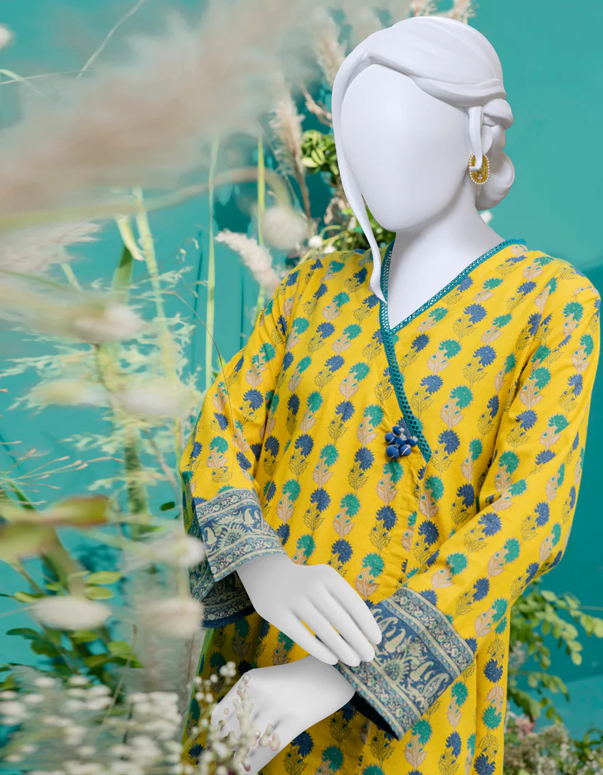 YELLOW KARANDI KURTI | JJLK-W-JWS-US-22-3049 FB/HAZE-C - Image 4