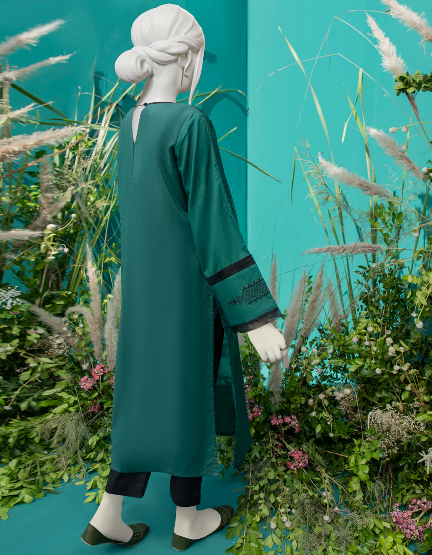 GREEN KHADDAR KURTI | JJLK-W-JWS-US-22-3055 FB/PUNK - Image 2