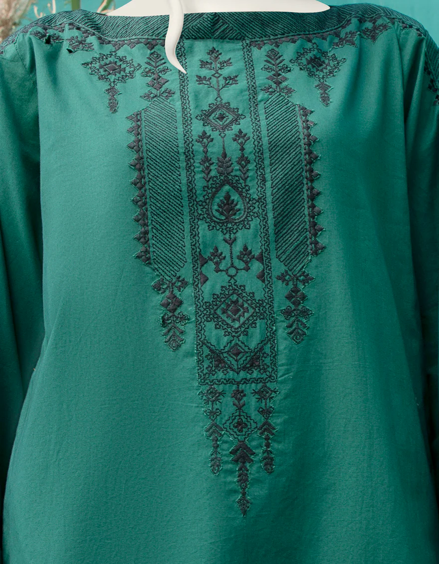 GREEN KHADDAR KURTI | JJLK-W-JWS-US-22-3055 FB/PUNK - Image 4