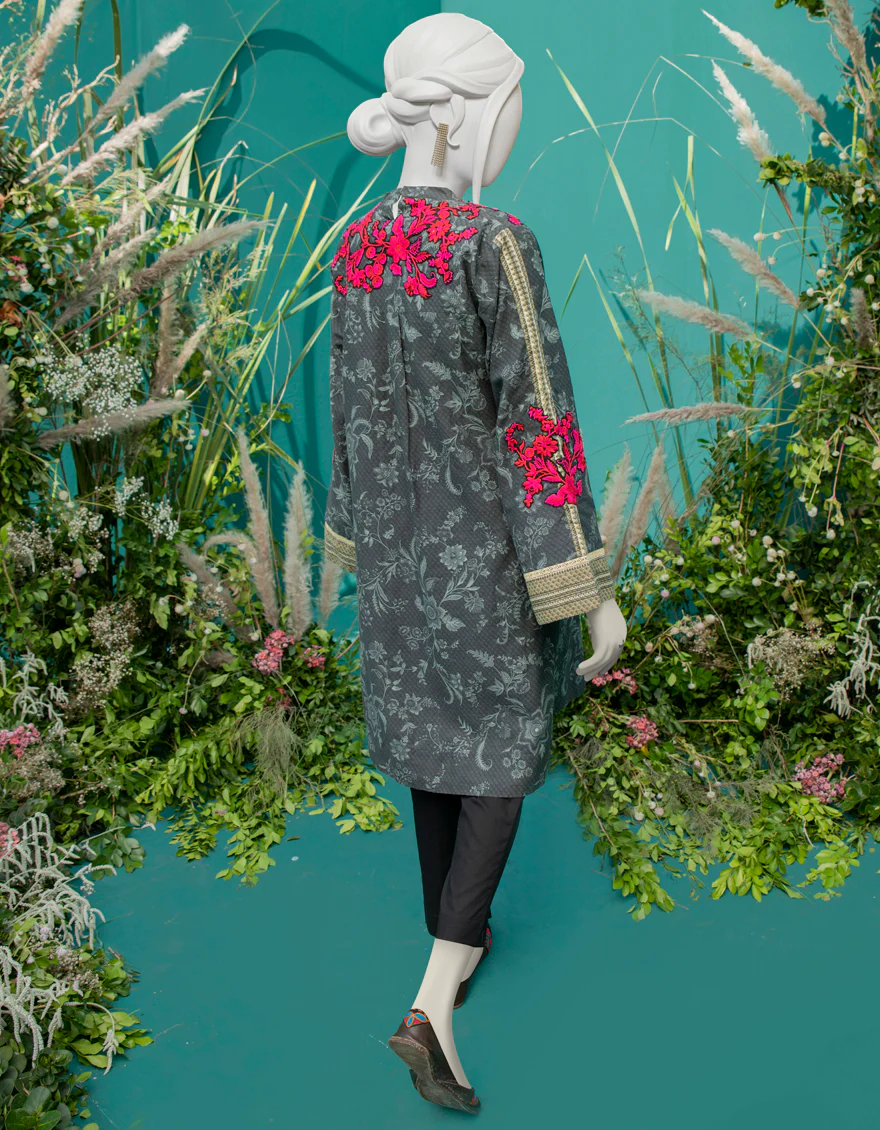 GREY LAWN KURTI | JJLK-W-JWS-US-22-3069 FB/MAROONED - Image 2