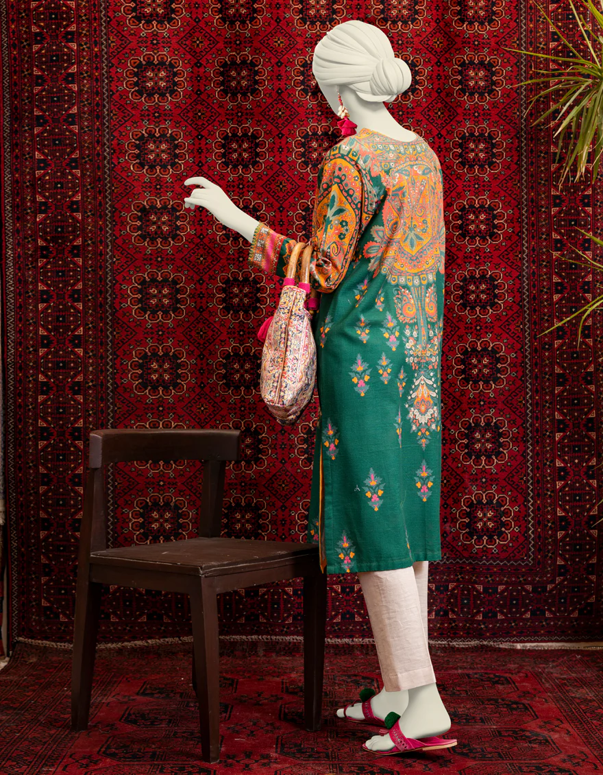 GREEN KURTI | JJLK-W-JWS-US-23-3034 FB/KAMIAR-1 - Image 2