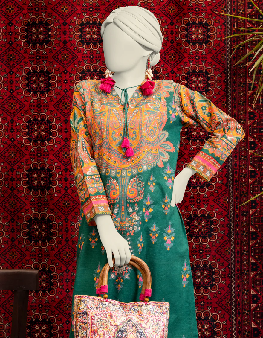 GREEN KURTI | JJLK-W-JWS-US-23-3034 FB/KAMIAR-1 - Image 3